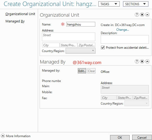create organizational unit