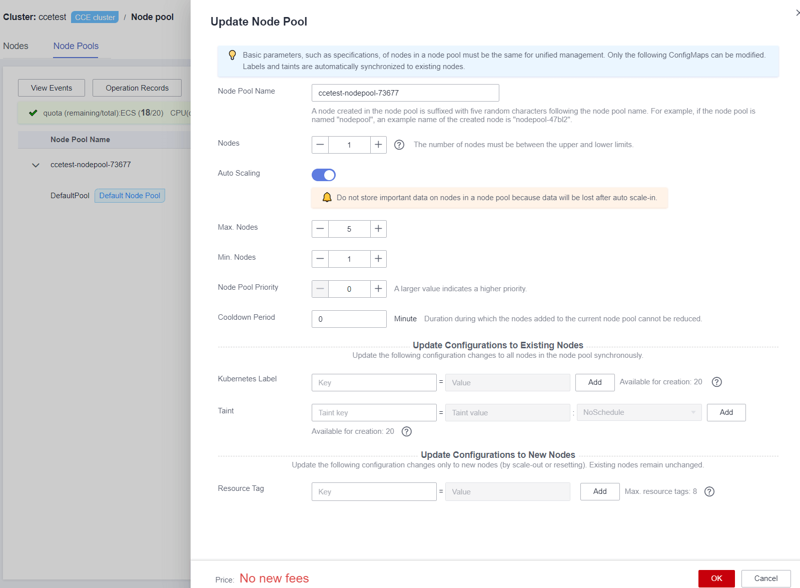 cluster autoscaling enable