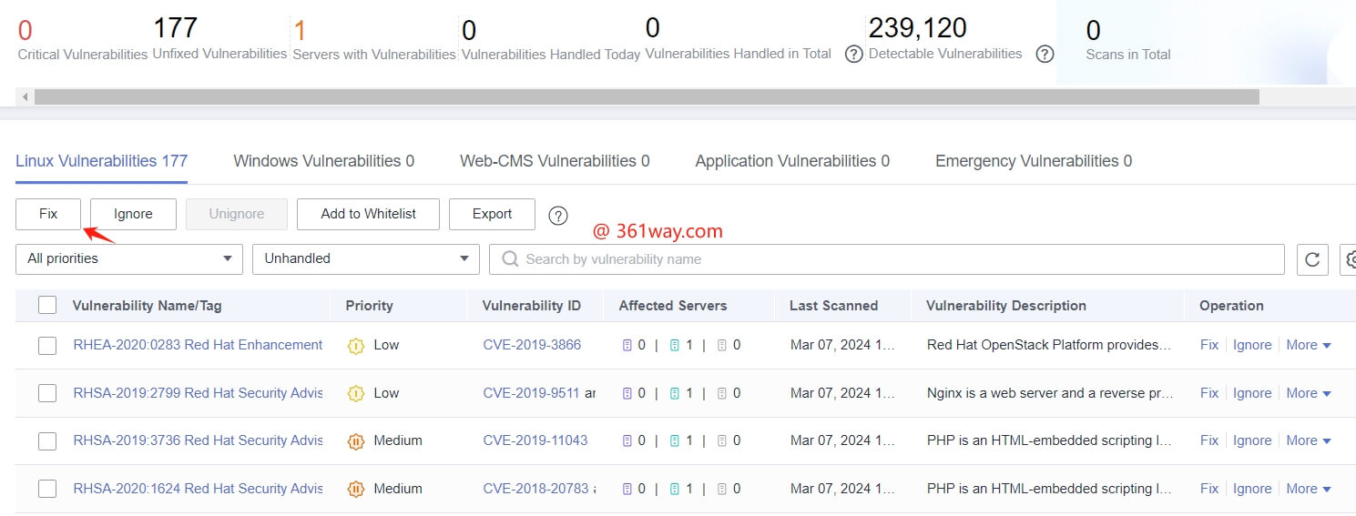 hss vulenerabilities fix