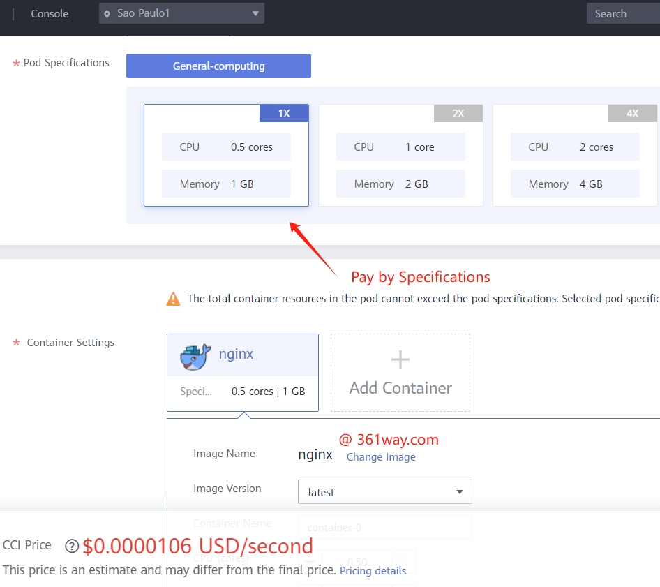cci pod specifications